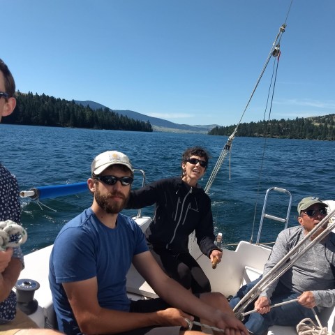 a group of people on a boat