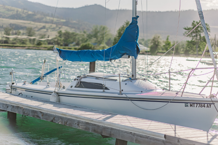 a boat on a body of water