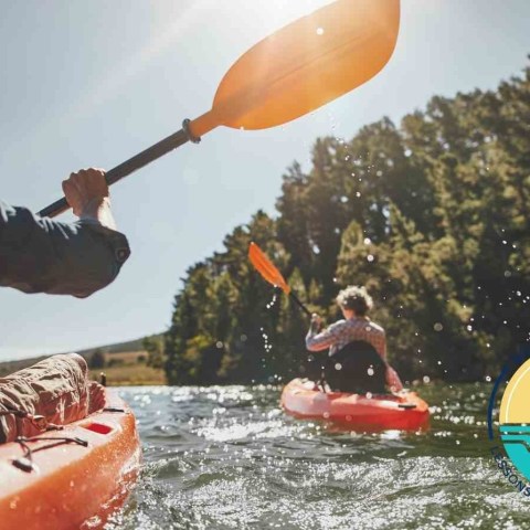 a person riding a surf board in the air