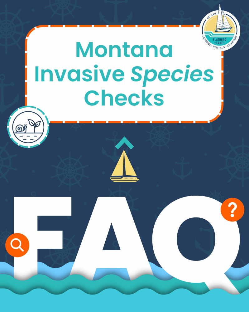 FAQ about Montana Invasive Species Checks with nautical theme.